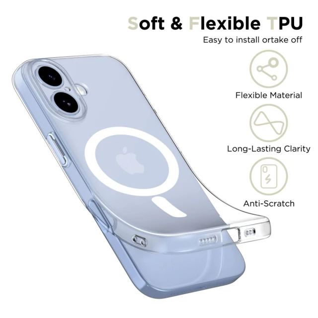 Чохол Tech-Protect FlexAir для iPhone 17 Clear with MagSafe (5906302319497)