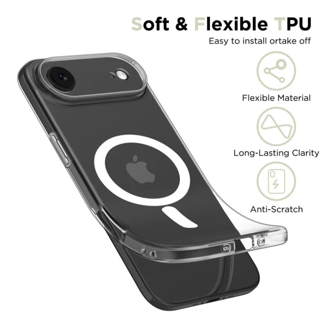 Чохол Tech-Protect FlexAir для iPhone 17 Air Clear with MagSafe (5906302319503)