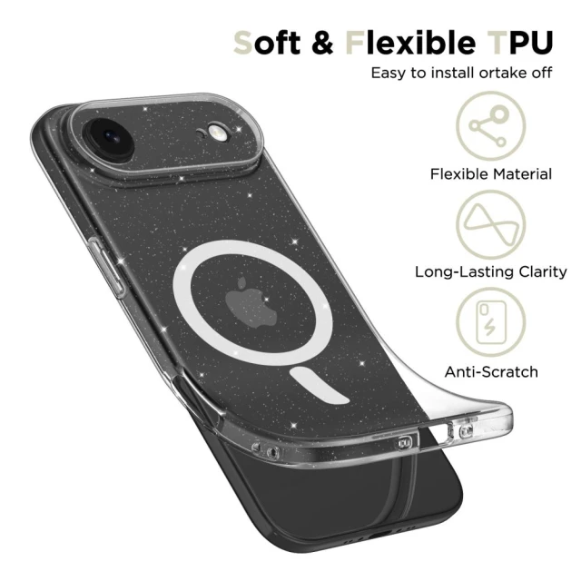 Чохол Tech-Protect FlexAir для iPhone 17 Air Glitter with MagSafe (5906302319541)