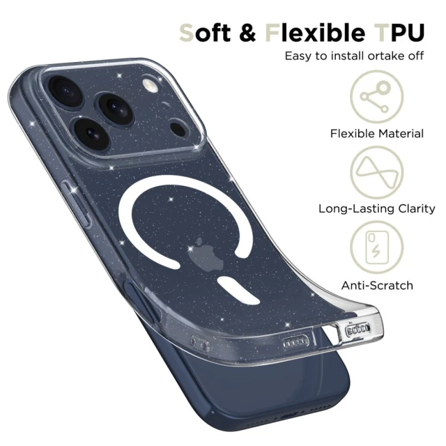Чохол Tech-Protect FlexAir для iPhone 17 Pro Max Glitter with MagSafe (5906302319565)