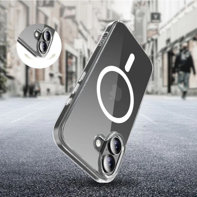 Чохол Tech-Protect Flexair Hybrid CC для iPhone 17 Clear with MagSafe (5906302319619)