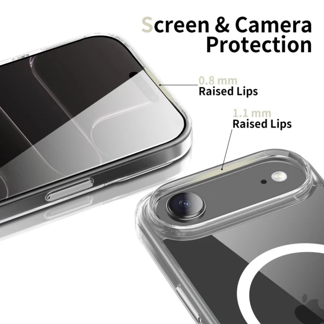 Чохол Tech-Protect Flexair Hybrid CC для iPhone 17 Air Clear with MagSafe (5906302319626)