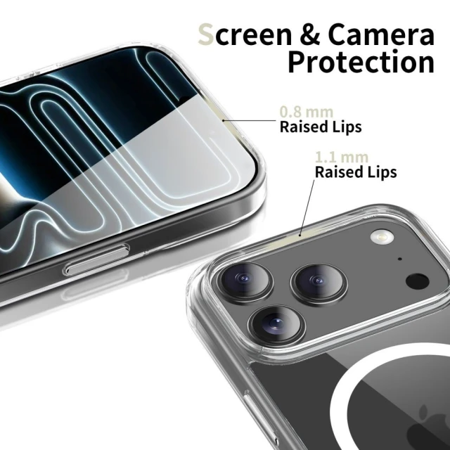 Чохол Tech-Protect Flexair Hybrid CC для iPhone 17 Pro Clear with MagSafe (5906302319633)