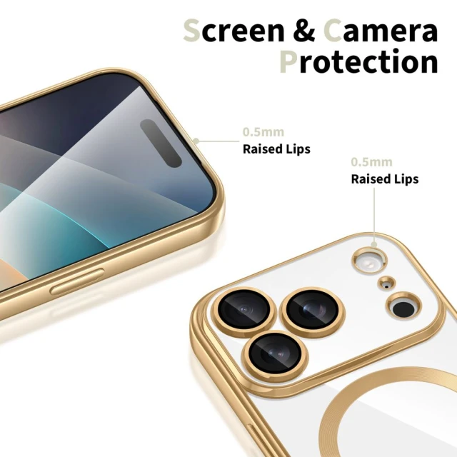 Чехол Tech-Protect MagFlex для iPhone 17 Pro Shiny Gold with MagSafe (5906302319718)