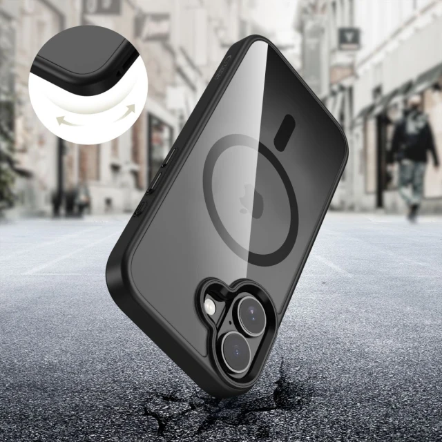 Чохол Tech-Protect MagMat для iPhone 17 Black Clear with MagSafe (5906302319893)
