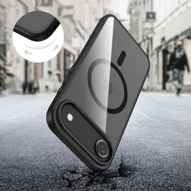 Чохол Tech-Protect MagMat для iPhone 17 Air Black Clear with MagSafe (5906302319909)
