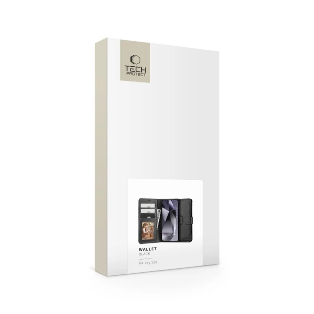 Чохол-книжка Tech-Protect Wallet для Samsung Galaxy S25 (S931) Black (5906302322114)