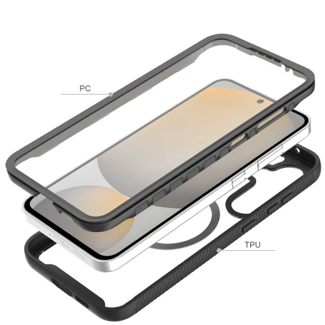 Чохол Tech-Protect Defense360 для Samsung Galaxy S25 (S931) Black with MagSafe (5906302322145)