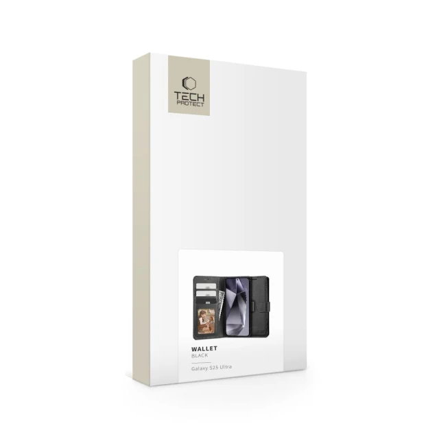 Чохол-книжка Tech-Protect Wallet для Samsung Galaxy S25 Ultra (S938) Black (5906302322404)
