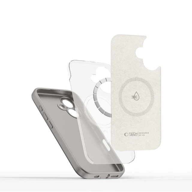 Чохол Tech-Protect Liquid Silicone для iPhone 16 Stone Grey with MagSafe (5906302322503)