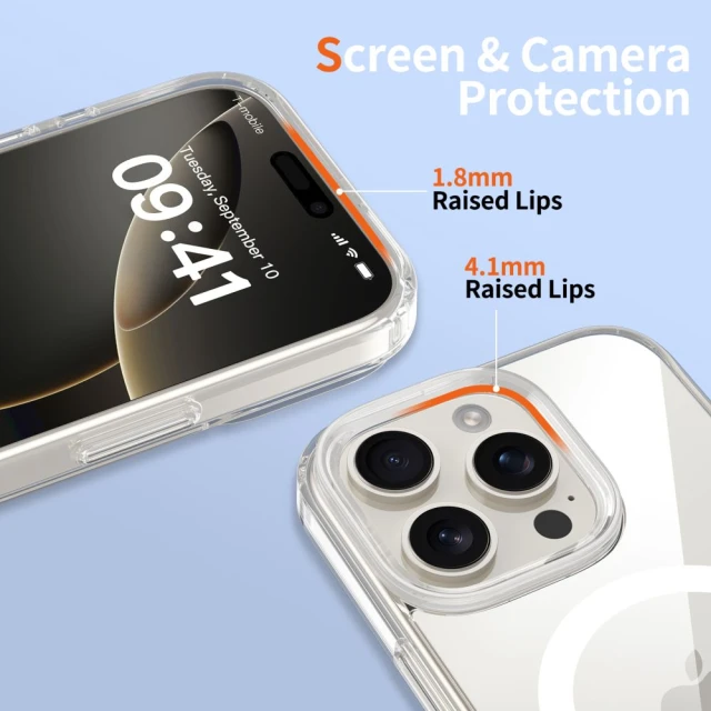 Чохол Tech-Protect Flexair Hybrid CC для iPhone 16 Pro Max Clear with MagSafe (5906302322695)
