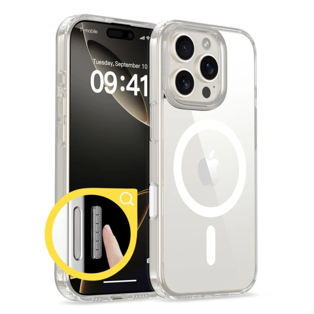 Чохол Tech-Protect Flexair Hybrid CC для iPhone 16 Pro Max Clear with MagSafe (5906302322695)