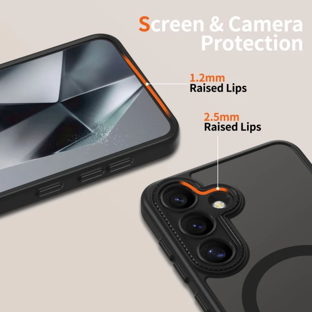 Чохол Tech-Protect MagCam для Samsung Galaxy S25 (S931) Matte Black with MagSafe (5906302322749)