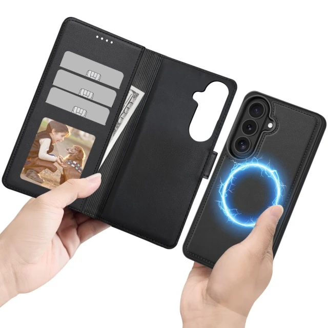 Чехол Tech-Protect Wallet для Samsung Galaxy S26 Matte Black with MagSafe (5906302322794)