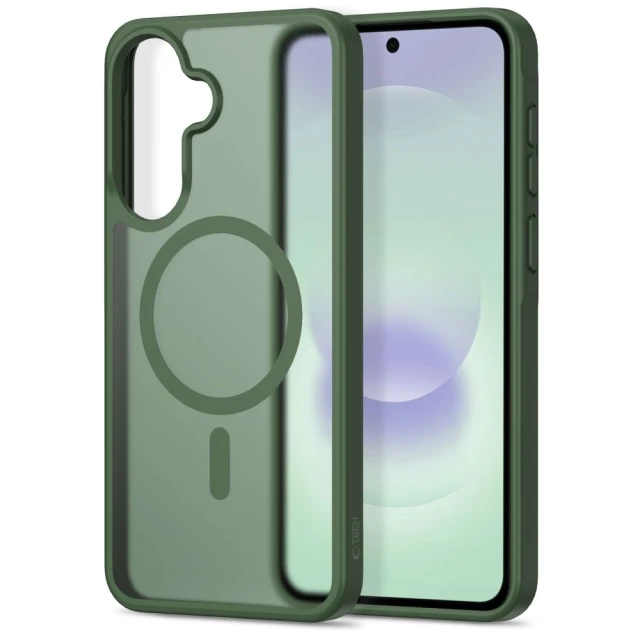 Чохол Tech-Protect MagMat для Samsung Galaxy A36 / A56 / A37 5G Matte Green with MagSafe (5906302322930)