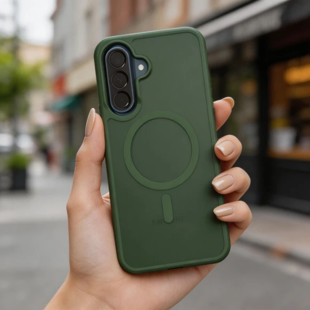 Чохол Tech-Protect MagMat для Samsung Galaxy A36 / A56 / A37 5G Matte Green with MagSafe (5906302322930)
