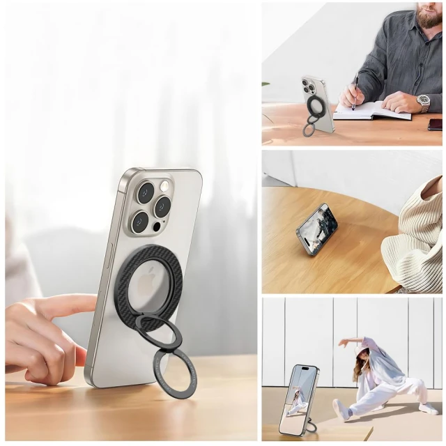 Кольцо-держатель Tech-Protect MMR800 Magnetic MagSafe Phone Ring Black with MagSafe (5906302323159)
