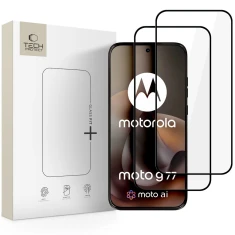 Захисне скло Tech-Protect Glass Fit Plus для Motorola Moto G67 / G77 Black (2 pack) (5906302323241)