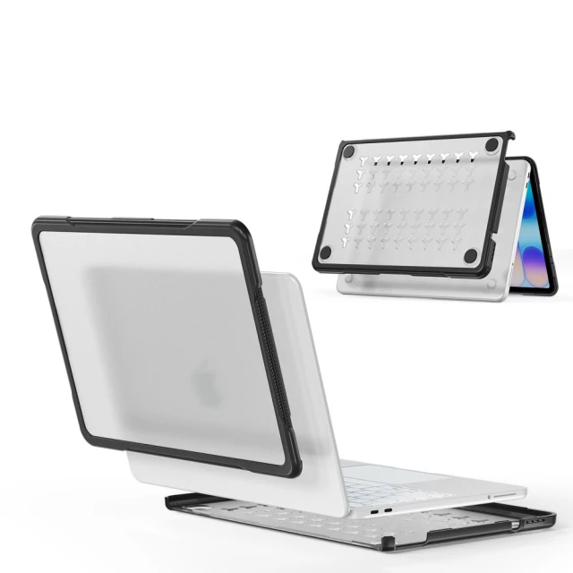 Чохол Tech-Protect Velar для MacBook Neo 13 2026 Black/Matte Clear (5906302323319)