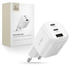Мережевий зарядний пристрій Tech-Protect NCA100W-GAN-AVS 3-Port PD 3.2 100W/QC3.0 White (5906302323425)