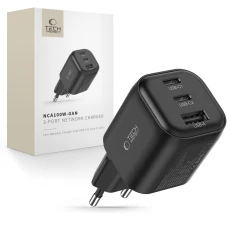 Мережевий зарядний пристрій Tech-Protect NCA100W-GAN-AVS 3-Port PD 3.2 100W/QC3.0 Black (5906302323432)