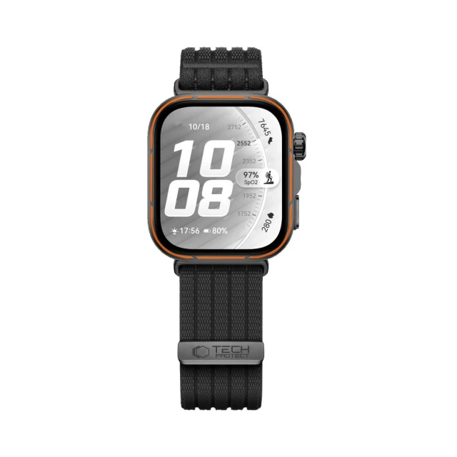 Ремінець Tech-Protect Nylon для Huawei Watch Fit 3 / 4 / 4 Pro / 5 / 5 Pro Black (5906302323586)