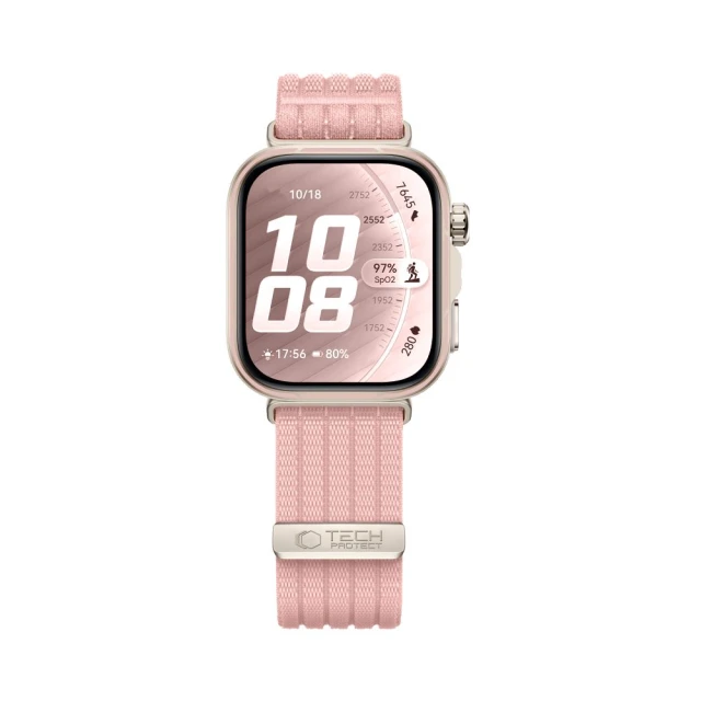 Ремінець Tech-Protect Nylon для Huawei Watch Fit 3/4/4 Pro/5/5 Pro Light Pink (5906302323630)