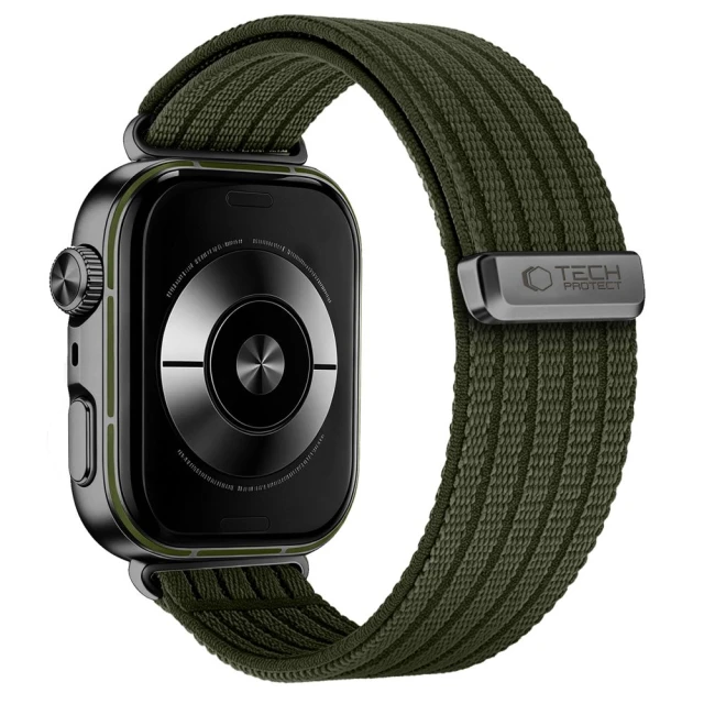 Ремінець Tech-Protect Nylon для Huawei Watch Fit 3/4/4 Pro/5/5 Pro Military Green (5906302323647)