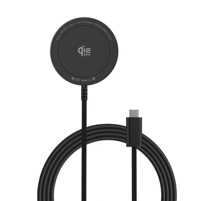 Бездротове зарядний пристрій Tech-Protect A54 Magnetic MagSafe 25W Qi2.2 Black (5906302323913)