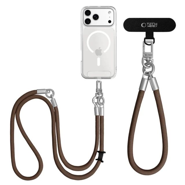 Чохол Tech-Protect C10S Rope Crossbody & Wrist Brown (5906302324378)