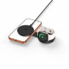 Бездротова зарядка Tech-Protect A55 2in1 Magnetic MagSafe Wireless Charger 25W Qi2.2 Black (5906302324385)
