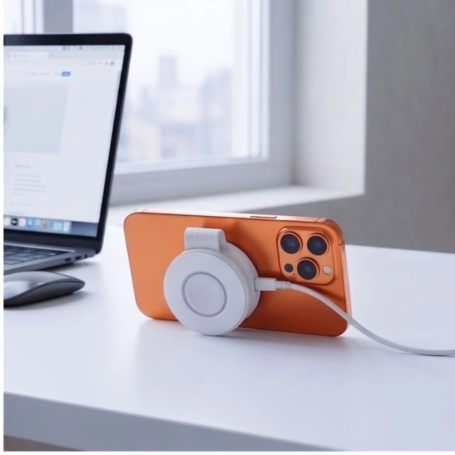 Бездротова зарядка Tech-Protect A55 2in1 Magnetic MagSafe Wireless Charger 25W Qi2.2 White (5906302324392)