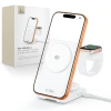 Бездротова зарядка Tech-Protect A56 3in1 Magnetic MagSafe Wireless Charger 25W Qi2.2 White (5906302324408)