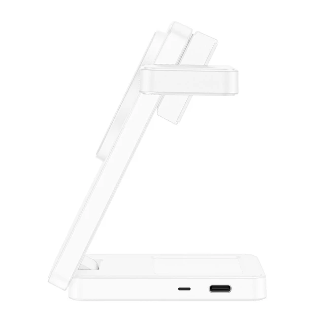 Бездротова зарядка Tech-Protect A56 3in1 Magnetic MagSafe Wireless Charger 25W Qi2.2 White (5906302324408)