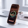 Бездротова зарядка Tech-Protect A56 3in1 Magnetic MagSafe Wireless Charger 25W Qi2.2 White (5906302324408)