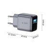 Мережевий зарядний пристрій Tech-Protect PowerVision NC45W-GAN 1-Port PD 45W Dark Grey (5906302324446)