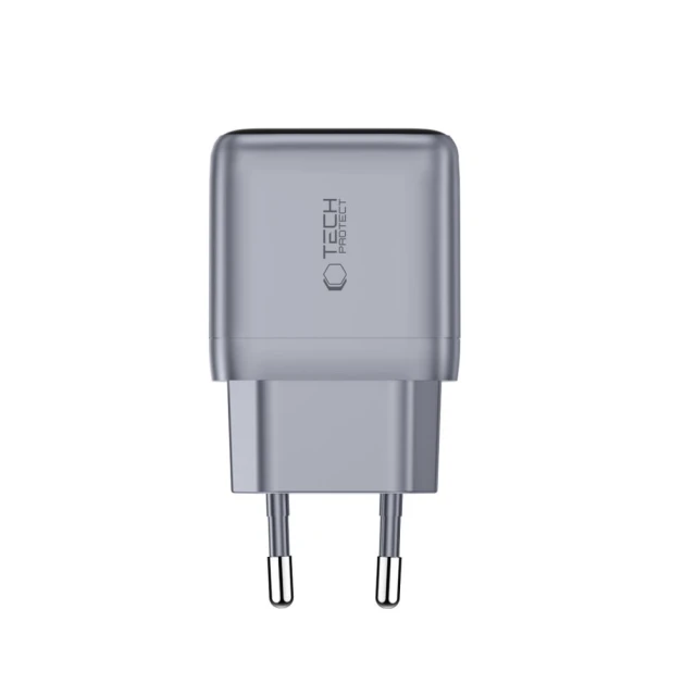 Мережевий зарядний пристрій Tech-Protect PowerVision NC45W-GAN 1-Port PD 45W Dark Grey (5906302324446)