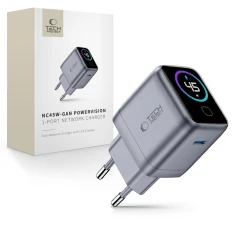 Мережевий зарядний пристрій Tech-Protect PowerVision NC45W-GAN 1-Port PD 45W Dark Grey (5906302324446)