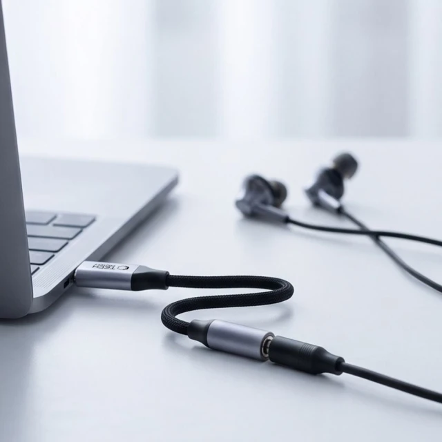 Адаптер Tech-Protect UltraBoost USB-C to Mini Jack 3.5mm DAC Grey (5906302324620)