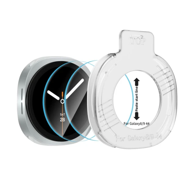Захисне скло Tech-Protect Easy Set+ для Samsung Galaxy Watch 8 | Galaxy Watch 9 (44 mm) Clear (2 pack) (5906302324712)