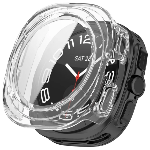 Чохол Tech-Protect Defense (2 pack) для Samsung Galaxy Watch Ultra 2 47mm Matte Black & Clear (5906302324736)