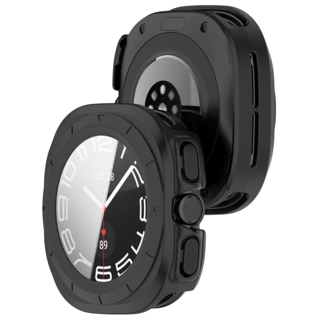 Чохол Tech-Protect Defense (2 pack) для Samsung Galaxy Watch Ultra 2 47mm Matte Black & Clear (5906302324736)