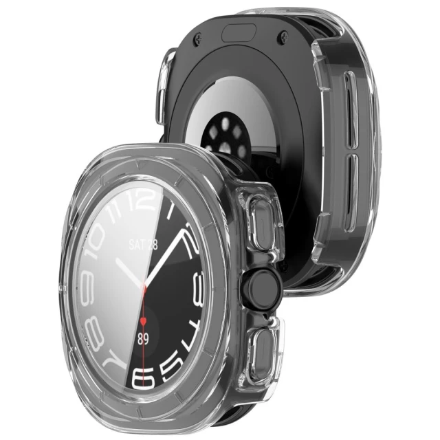 Чохол Tech-Protect Defense (2 pack) для Samsung Galaxy Watch Ultra 2 47mm Matte Black & Clear (5906302324736)
