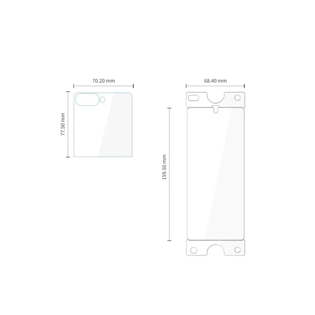 Захисний набір Tech-Protect Easy Set Foil & Glass Fit+ 4in1 для Samsung Galaxy Flip 7/8 Clear (5906302324743)