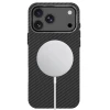 Чохол Tech-Protect Ion Carbon для iPhone 18 Pro Max | 17 Pro Max Black Silver with MagSafe (5906302325313)