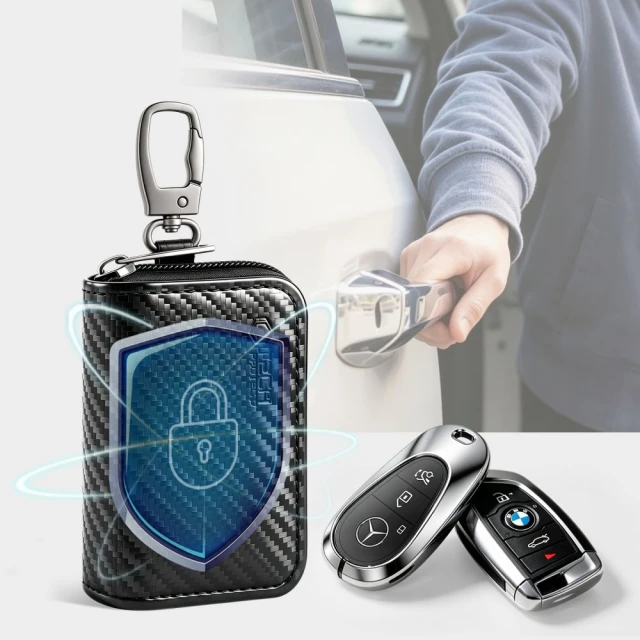 Чохол Tech-Protect KLR300 Pouch Keyless RFID Signal Blocker Carbon (5906302325405)