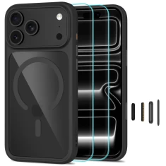 Чехол Tech-Protect MagOne CC + Glass (2 pack) для iPhone 18 Pro Max | 17 Pro Max Black Clear (5906302326303)
