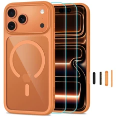 Чехол Tech-Protect MagOne для iPhone 18 Pro Max | 17 Pro Max Orange Clear (2 pack) (5906302326327)