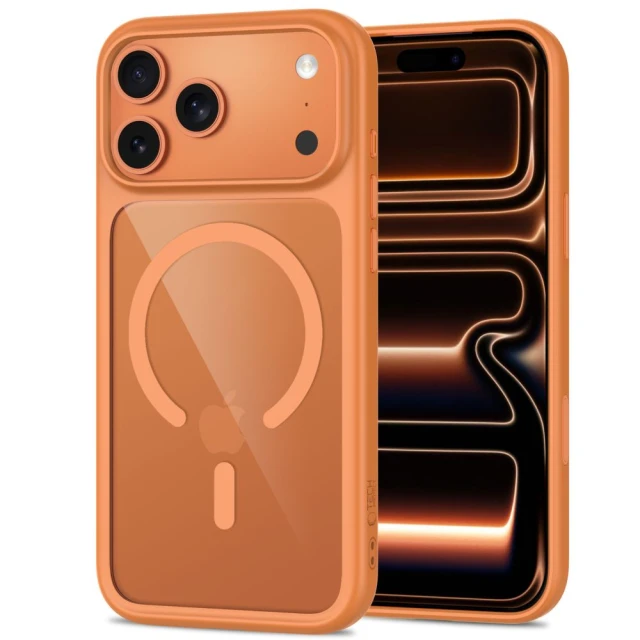 Чохол Tech-Protect MagOne для iPhone 18 Pro Max | 17 Pro Max Orange Clear (2 pack) (5906302326327)