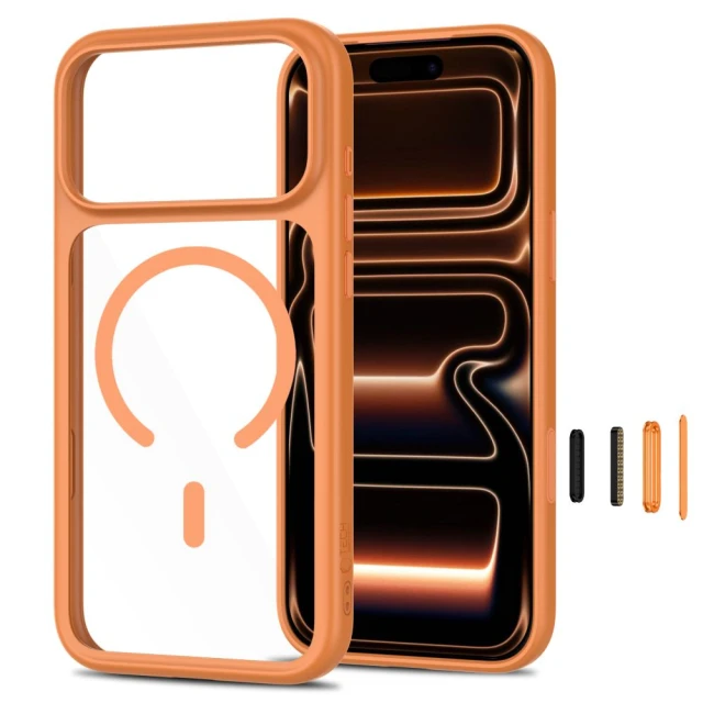 Чохол Tech-Protect MagOne для iPhone 18 Pro Max | 17 Pro Max Orange Clear (2 pack) (5906302326327)